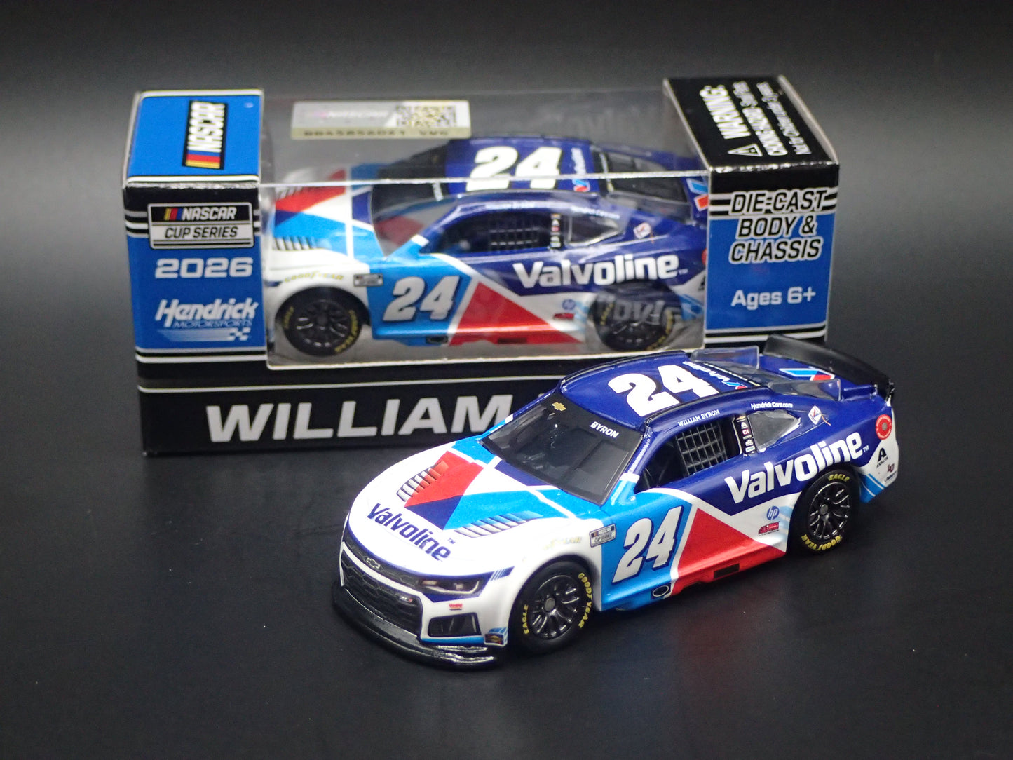 2026 26 CHEVY CAMARO #24 WILLIAM BYRON VALVOLINE NASCAR 1:64 SCALE DIECAST CAR