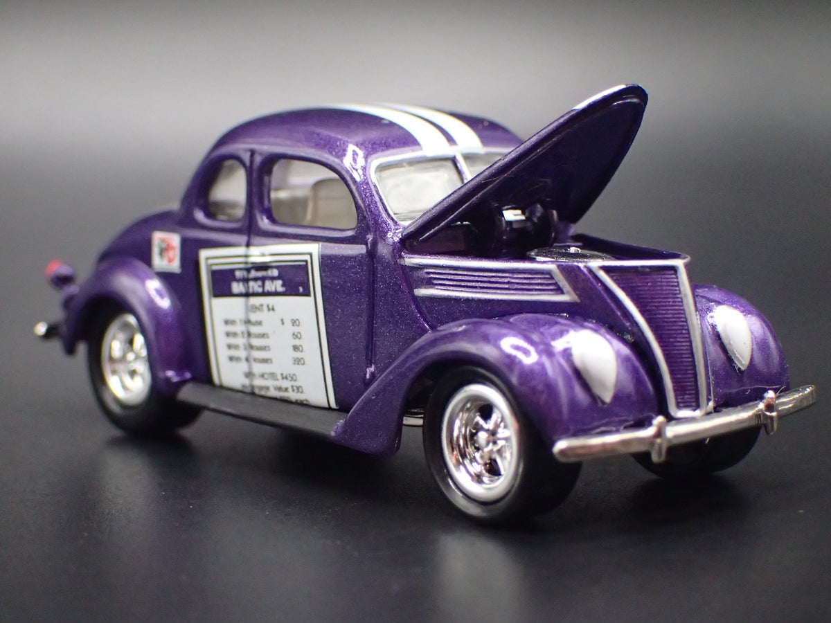 1937 37 FORD COUPE MONOPOLY PURPLE 1:64 SCALE COLLECTIBLE DIECAST MODEL CAR