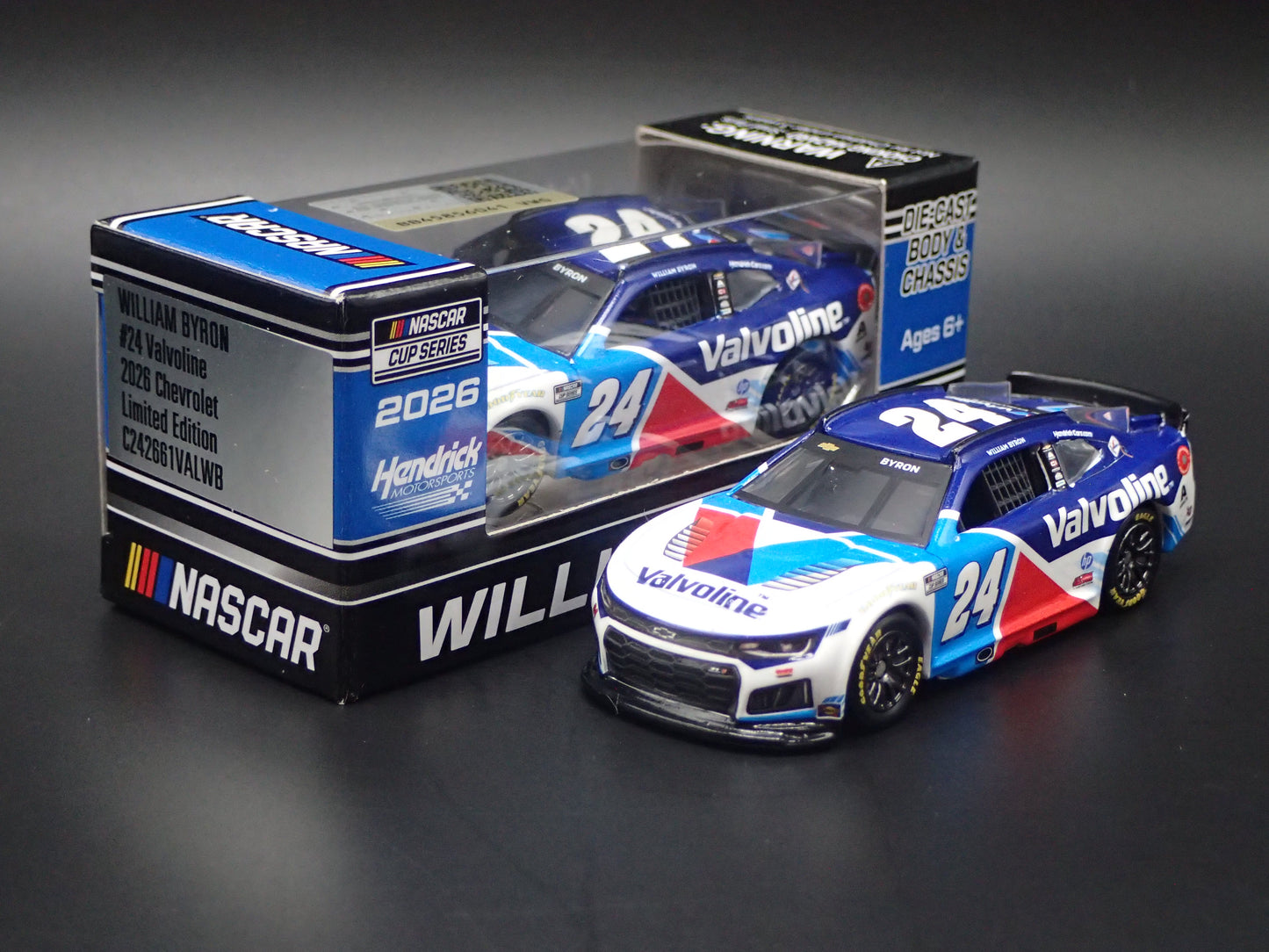 2026 26 CHEVY CAMARO #24 WILLIAM BYRON VALVOLINE NASCAR 1:64 SCALE DIECAST CAR