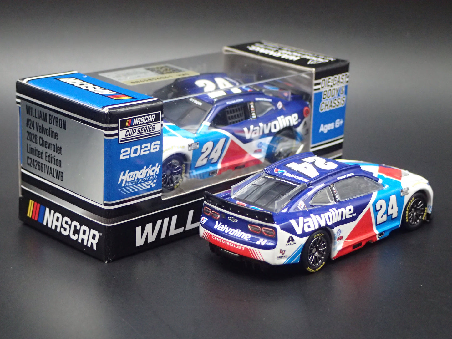 2026 26 CHEVY CAMARO #24 WILLIAM BYRON VALVOLINE NASCAR 1:64 SCALE DIECAST CAR