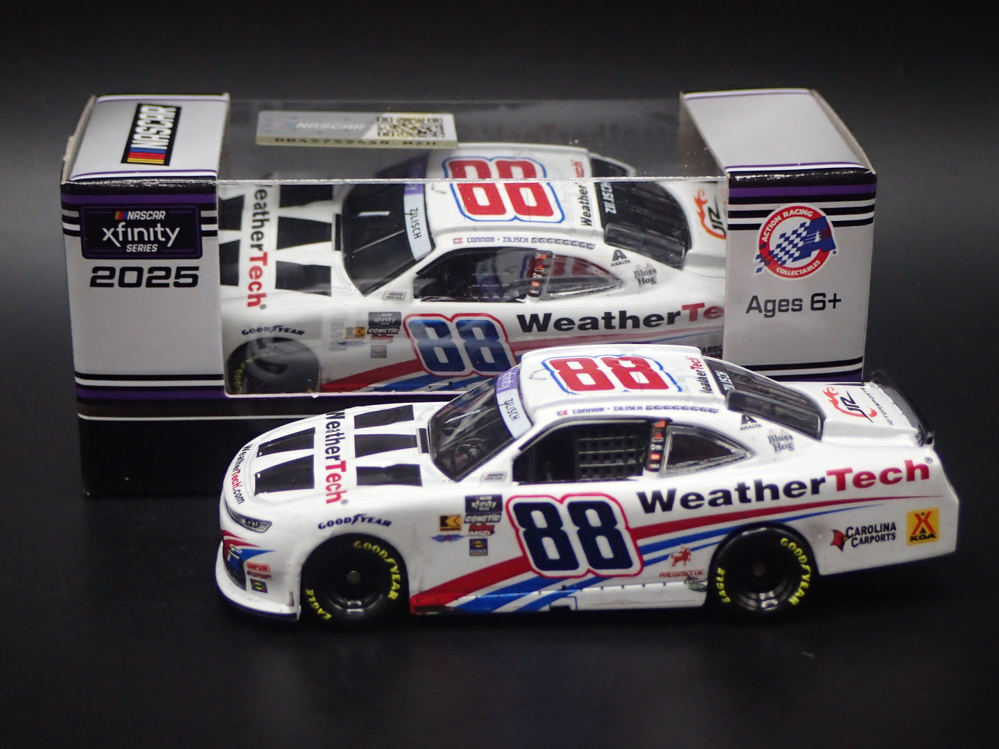 2025 CHEVROLET 88 CONNOR ZILISCH WEATHERTECH NASCAR 1:64 SCALE DIECAST MODEL CAR