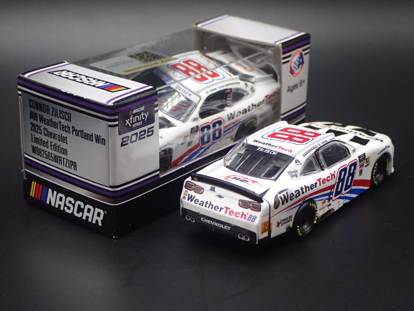 2025 CHEVROLET 88 CONNOR ZILISCH WEATHERTECH NASCAR 1:64 SCALE DIECAST MODEL CAR