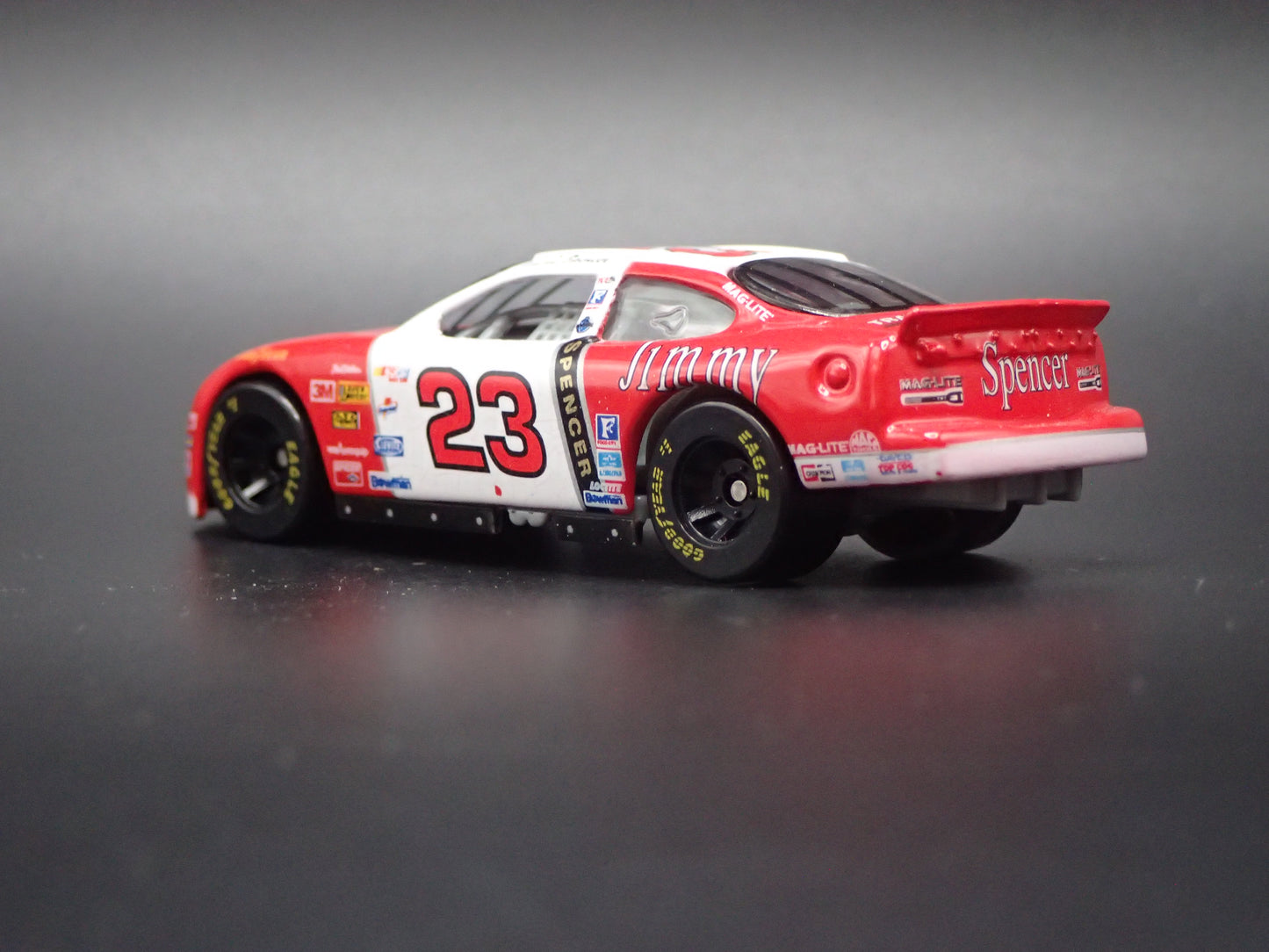 1999 99 FORD TAURUS 23 JIMMY SPENCER WEATHERED PAINT NASCAR 1/64 SCALE DIECAST CAR