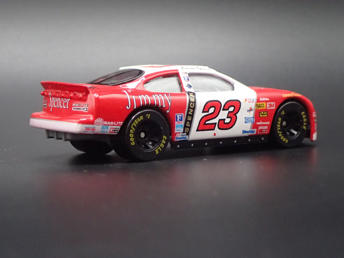 1999 99 FORD TAURUS 23 JIMMY SPENCER WEATHERED PAINT NASCAR 1/64 SCALE DIECAST CAR