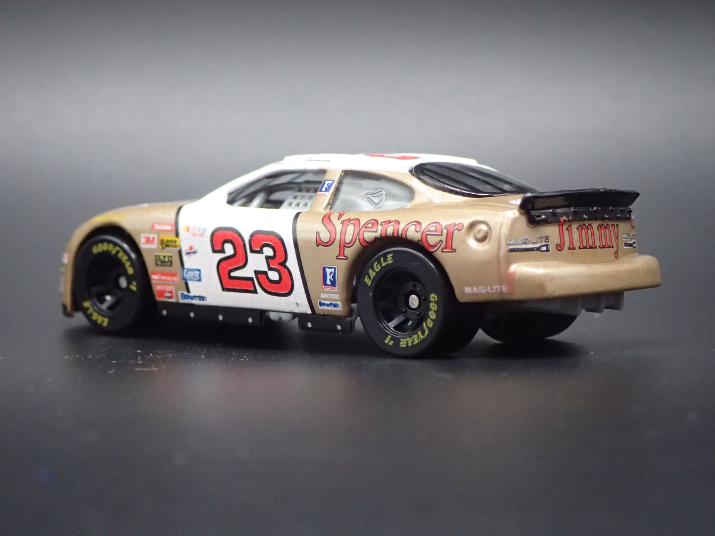 1999 99 FORD TAURUS 23 JIMMY SPENCER WEATHERED PAINT NASCAR 1/64 SCALE DIECAST CAR