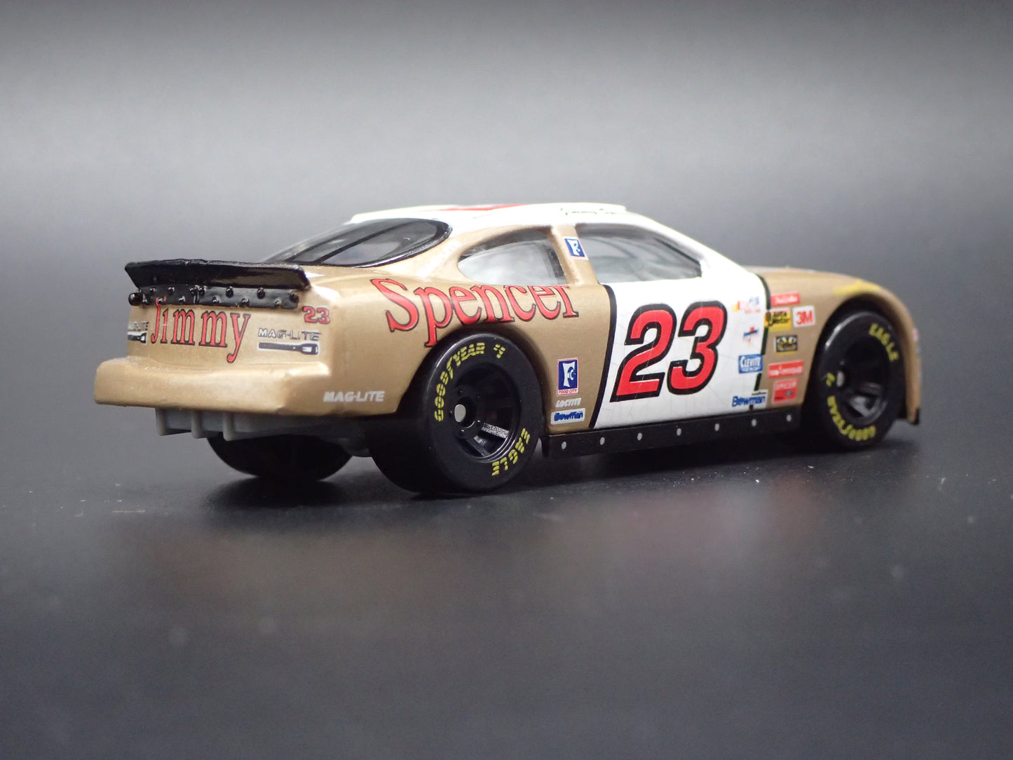 1999 99 FORD TAURUS 23 JIMMY SPENCER WEATHERED PAINT NASCAR 1/64 SCALE DIECAST CAR