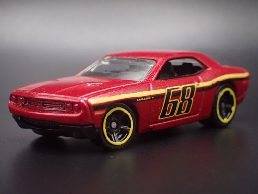 2008-2014 DODGE CHALLENGER RED 1/64 SCALE DIORAMA DIECAST MODEL CAR