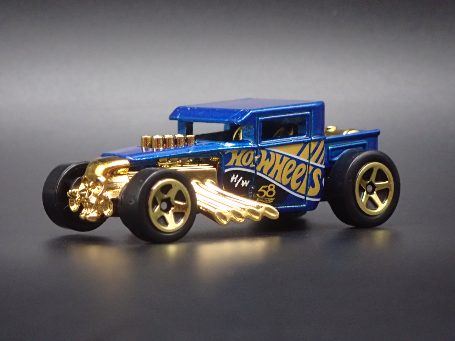 FORD CUSTOM BONE SHAKER HOT ROD BLUE 1:64 SCALE COLLECTIBLE DIECAST MODEL CAR