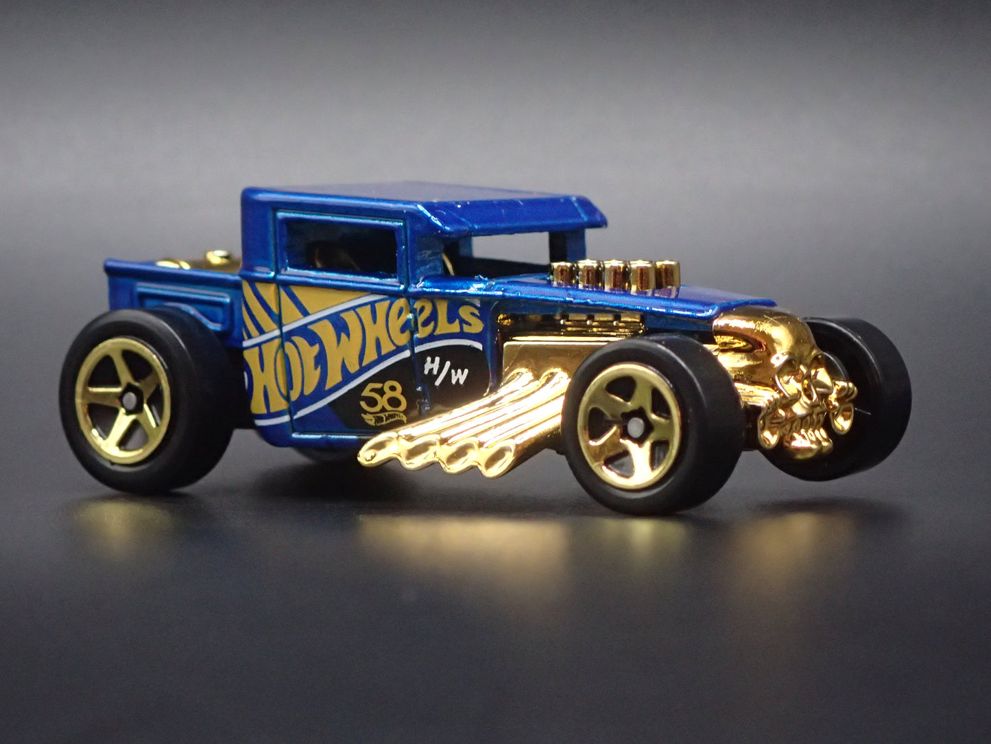 FORD CUSTOM BONE SHAKER HOT ROD BLUE 1:64 SCALE COLLECTIBLE DIECAST MODEL CAR