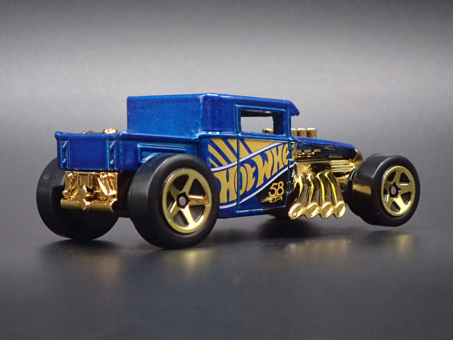 FORD CUSTOM BONE SHAKER HOT ROD BLUE 1:64 SCALE COLLECTIBLE DIECAST MODEL CAR