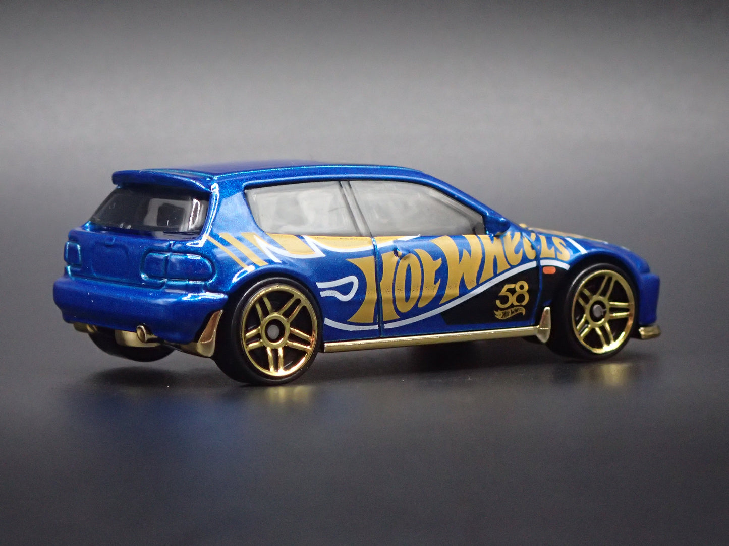1992-1995 HONDA CIVIC EG HATCHBACK BLUE 1/64 SCALE DIORAMA DIECAST MODEL CAR