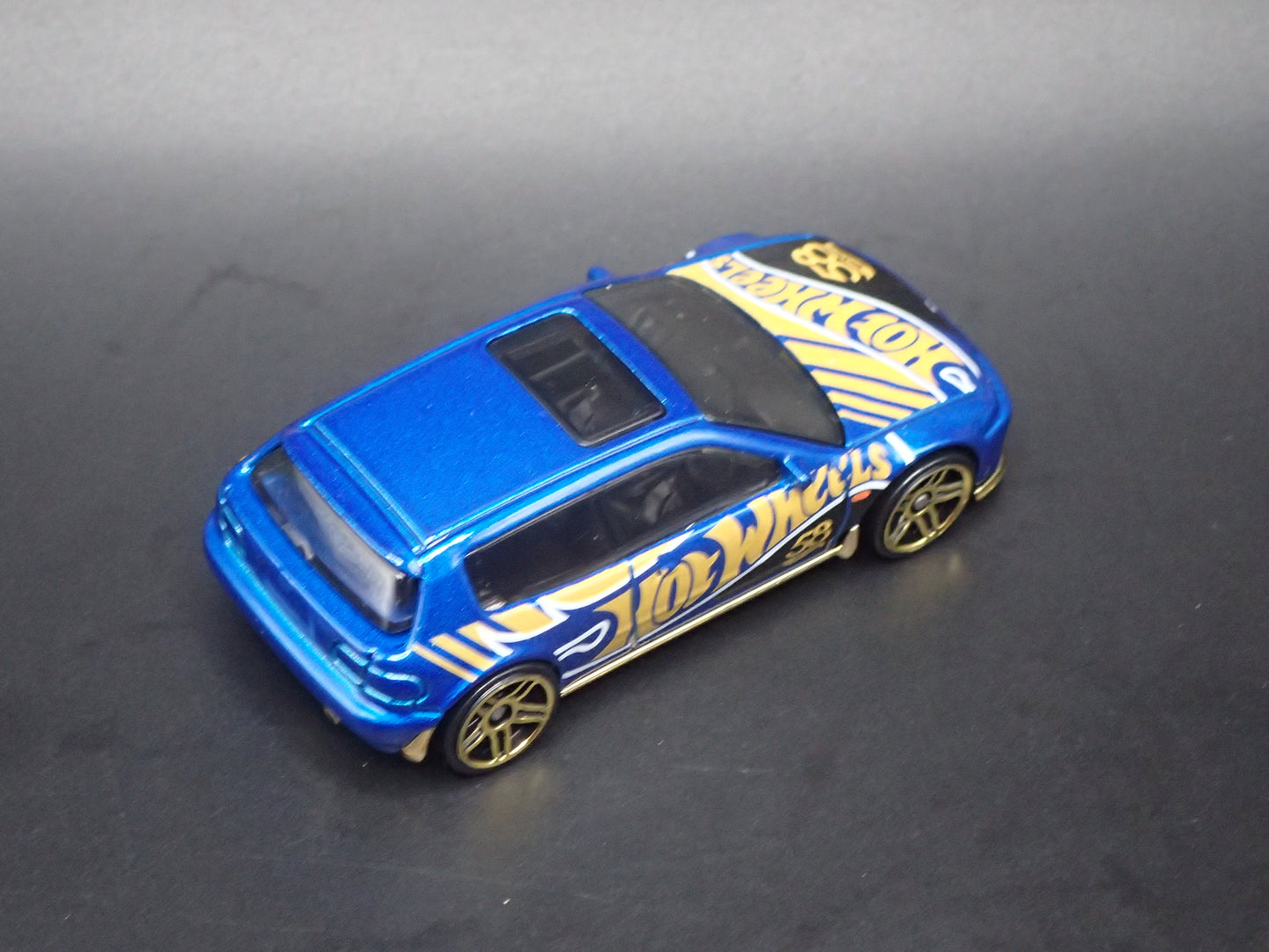 1992-1995 HONDA CIVIC EG HATCHBACK BLUE 1/64 SCALE DIORAMA DIECAST MODEL CAR