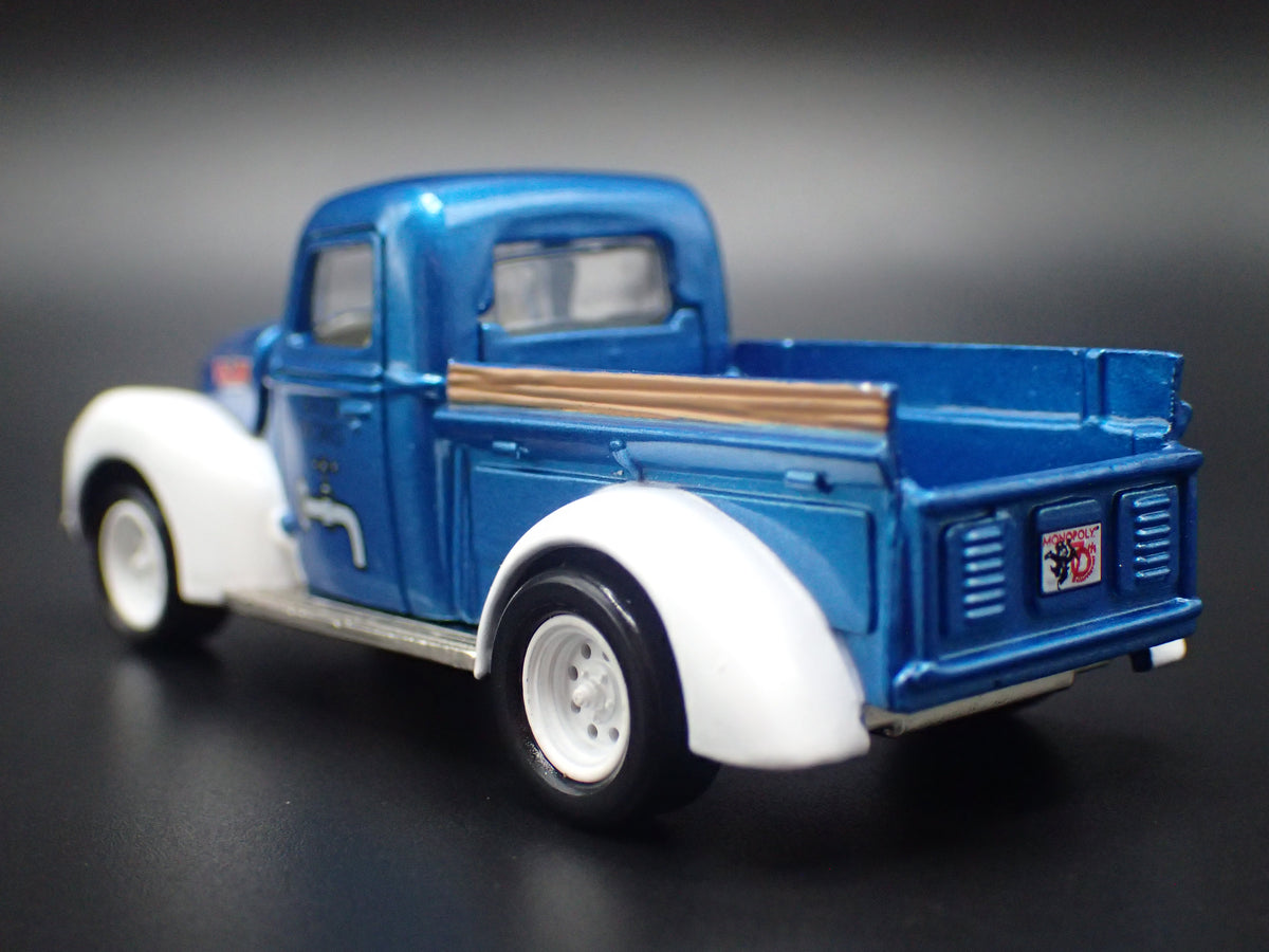 1940 40 FORD PICKUP TRUCK MONOPOLY BLUE 1:64 SCALE DIECAST MODEL CAR