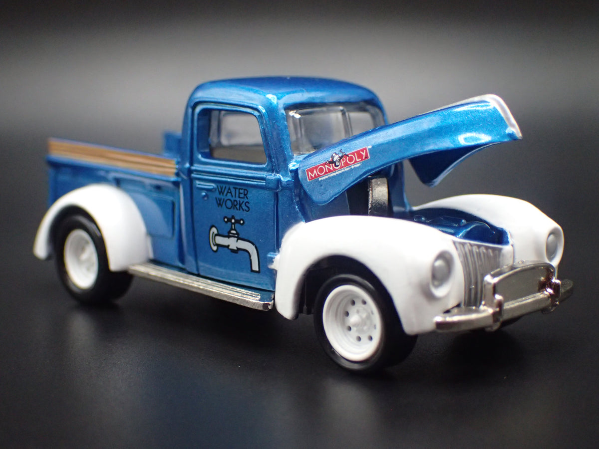 1940 40 FORD PICKUP TRUCK MONOPOLY BLUE 1:64 SCALE DIECAST MODEL CAR