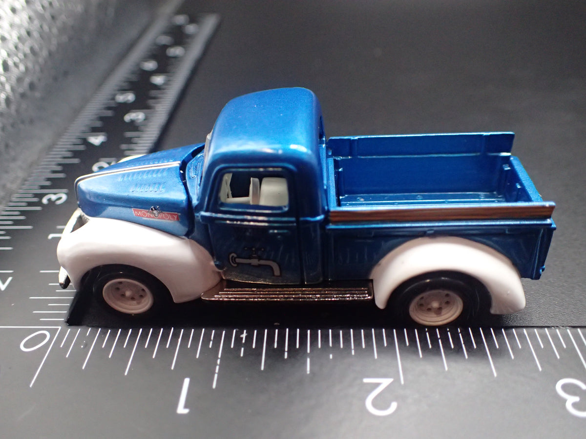 1940 40 FORD PICKUP TRUCK MONOPOLY BLUE 1:64 SCALE DIECAST MODEL CAR