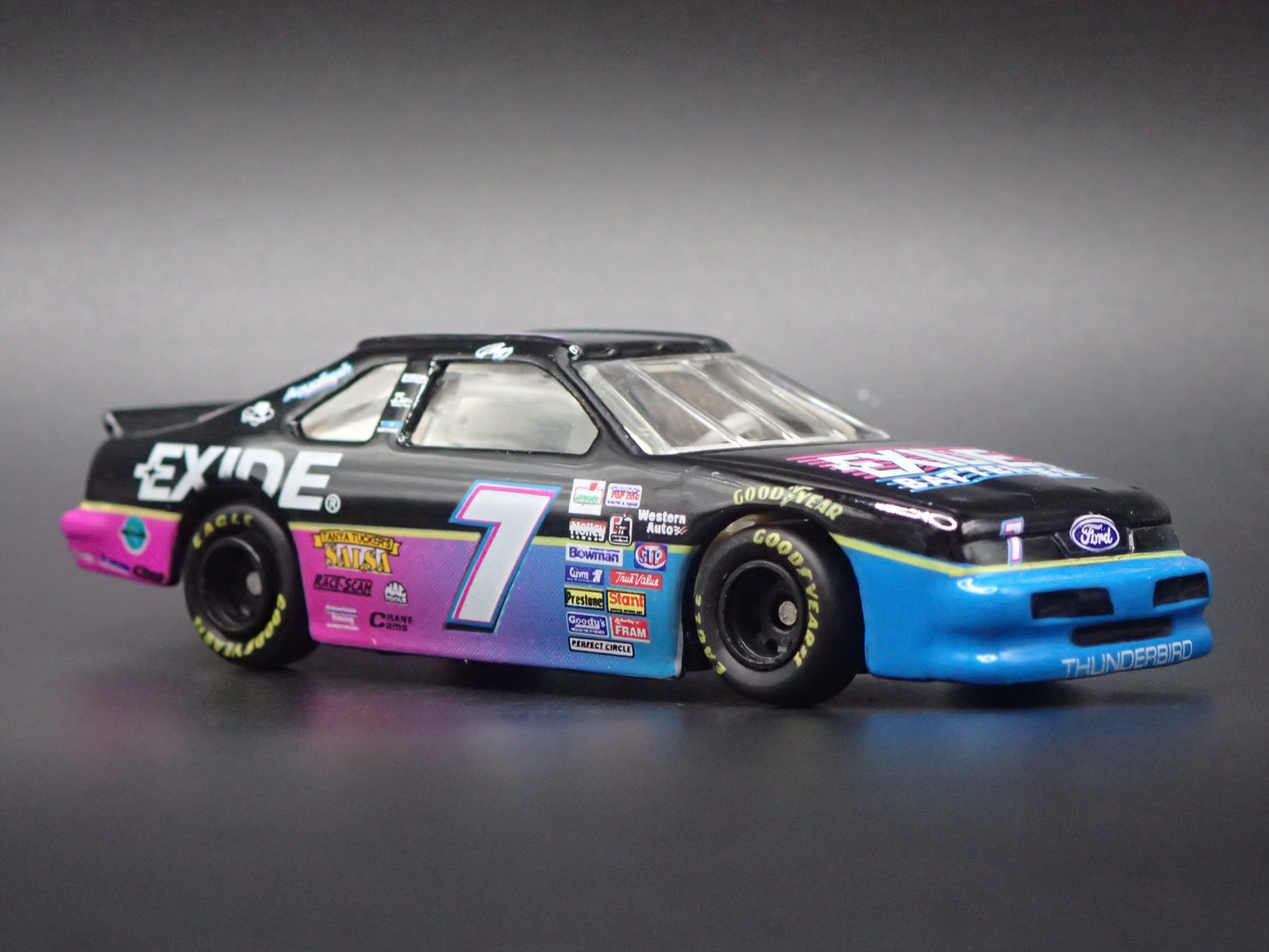 1995 95 FORD THUNDERBIRD 7 GEOFF BODINE NASCAR 1:64 SCALE DIECAST MODEL CAR