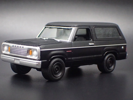 1977 77 DODGE RAMCHARGER BLACK 1/64 SCALE COLLECTIBLE DIORAMA DIECAST MODEL CAR