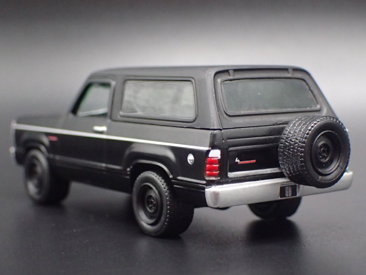 1977 77 DODGE RAMCHARGER BLACK 1/64 SCALE COLLECTIBLE DIORAMA DIECAST MODEL CAR