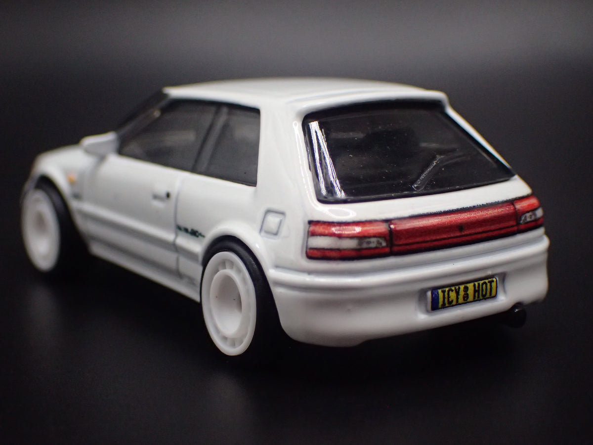 1992-1994 MAZDA 323 GTR JDM WHITE 1:64 SCALE COLLECTIBLE DIECAST MODEL CAR