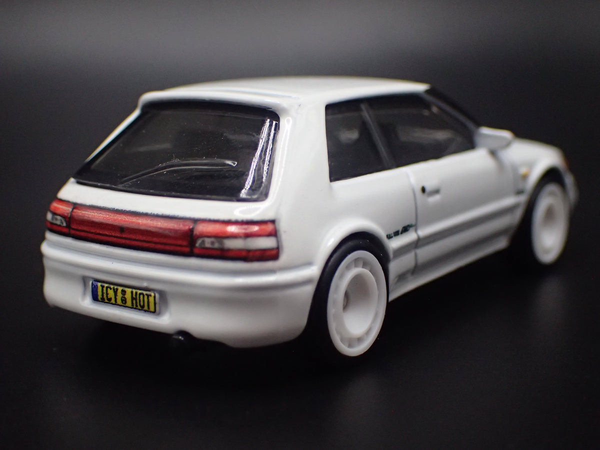 1992-1994 MAZDA 323 GTR JDM WHITE 1:64 SCALE COLLECTIBLE DIECAST MODEL CAR