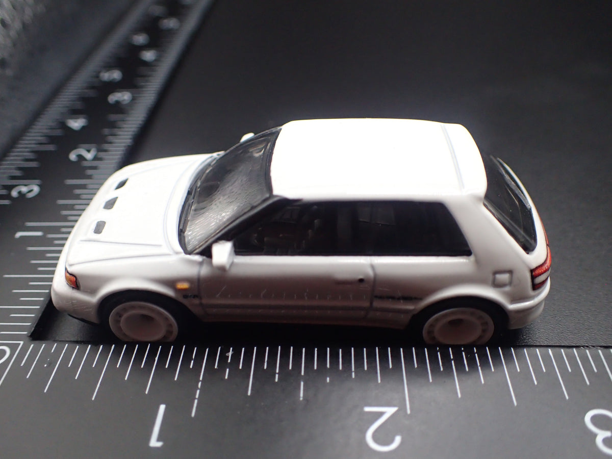 1992-1994 MAZDA 323 GTR JDM WHITE 1:64 SCALE COLLECTIBLE DIECAST MODEL CAR