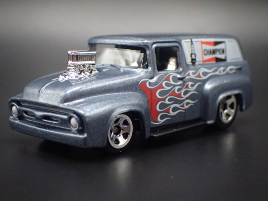 1956 56 FORD F100 PANEL DELIVERY VAN CHAMPION GRAY 1:64 SCALE DIECAST MODEL CAR