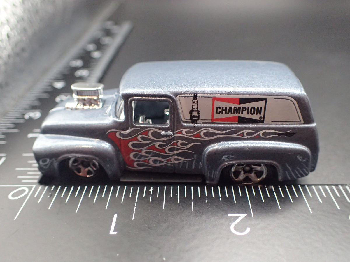 1956 56 FORD F100 PANEL DELIVERY VAN CHAMPION GRAY 1:64 SCALE DIECAST MODEL CAR