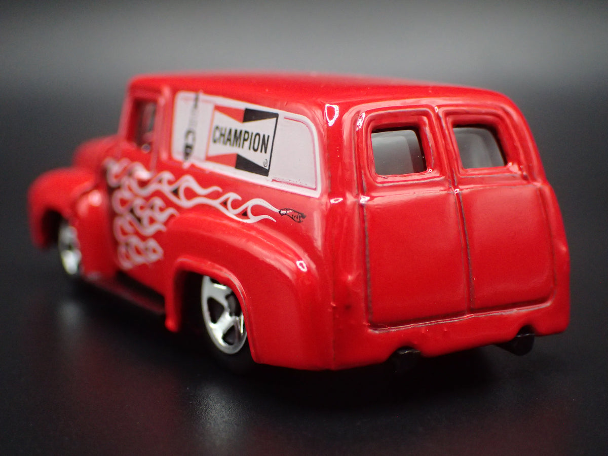 1956 56 FORD F100 PANEL DELIVERY VAN CHAMPION RED 1:64 SCALE DIECAST MODEL CAR