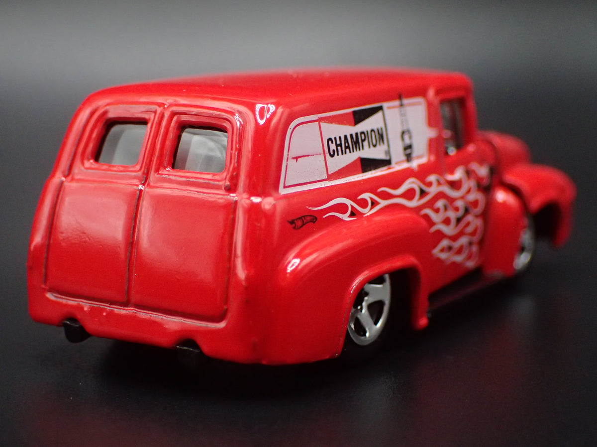 1956 56 FORD F100 PANEL DELIVERY VAN CHAMPION RED 1:64 SCALE DIECAST MODEL CAR