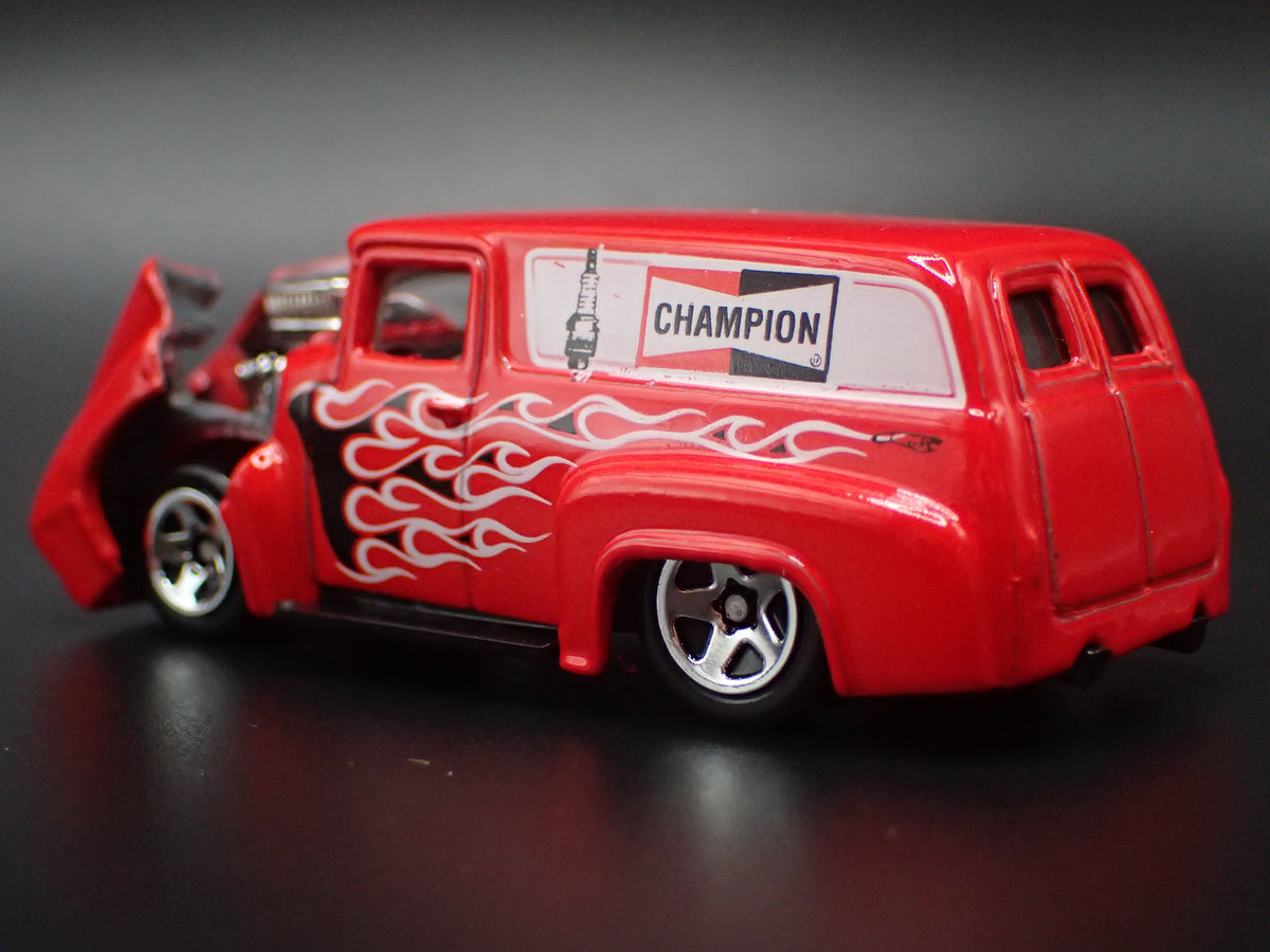 1956 56 FORD F100 PANEL DELIVERY VAN CHAMPION RED 1:64 SCALE DIECAST MODEL CAR