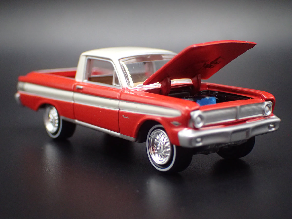 1965 65 FORD FALCON RANCHERO PICKUP TRUCK RED 1:64 SCALE DIECAST MODEL CAR