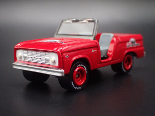 1966 66 FORD BRONCO RED 1:64 SCALE COLLECTIBLE DIECAST MODEL CAR-Burning Rubber Toy Company