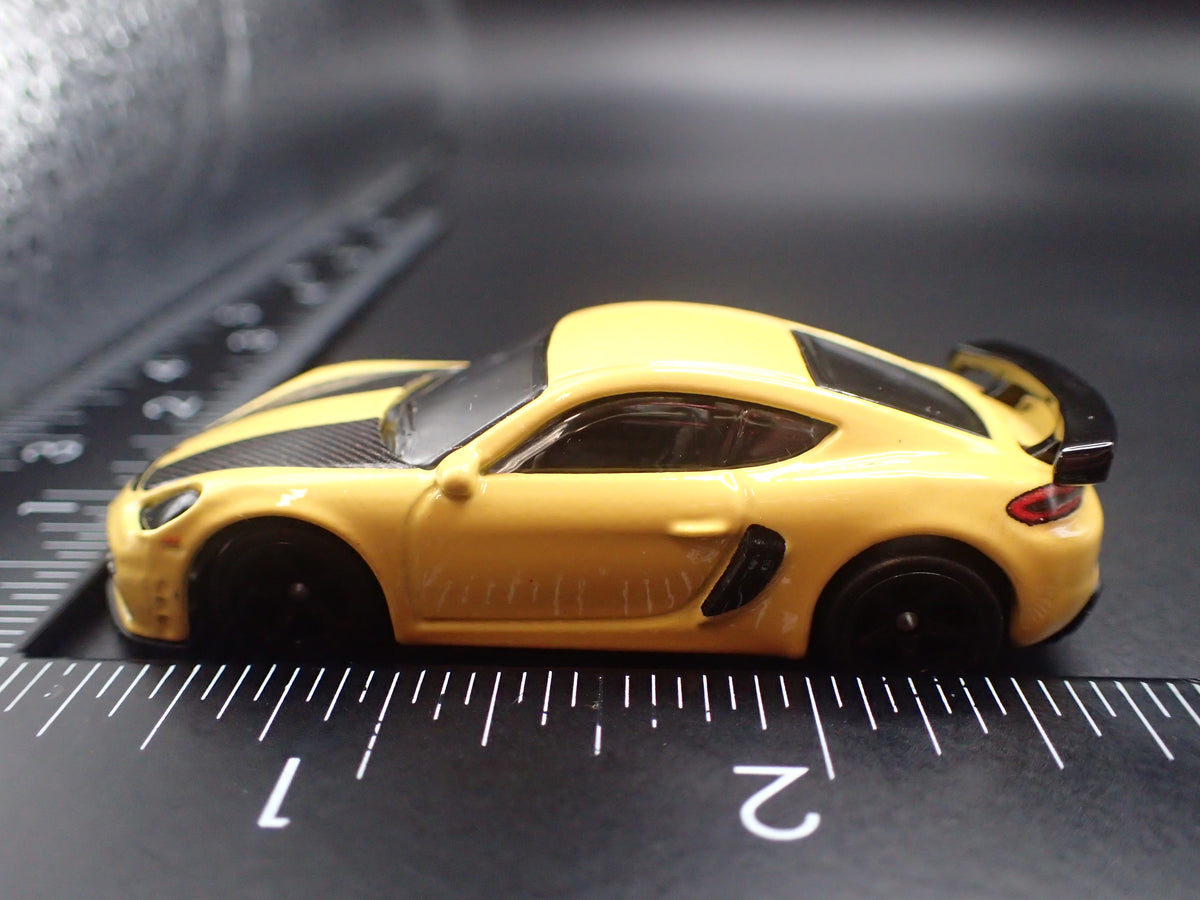 2020-2023 PORSCHE 718 CAYMAN GT4 YELLOW 1:64 SCALE COLLECTIBLE DIECAST MODEL CAR
