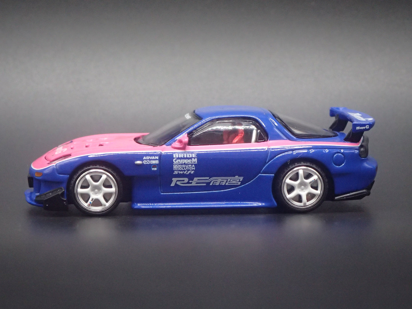MAZDA RX7 JDM RE AMEMIYA BLUE 1:64 SCALE COLLECTIBLE DIORAMA DIECAST MODEL CAR