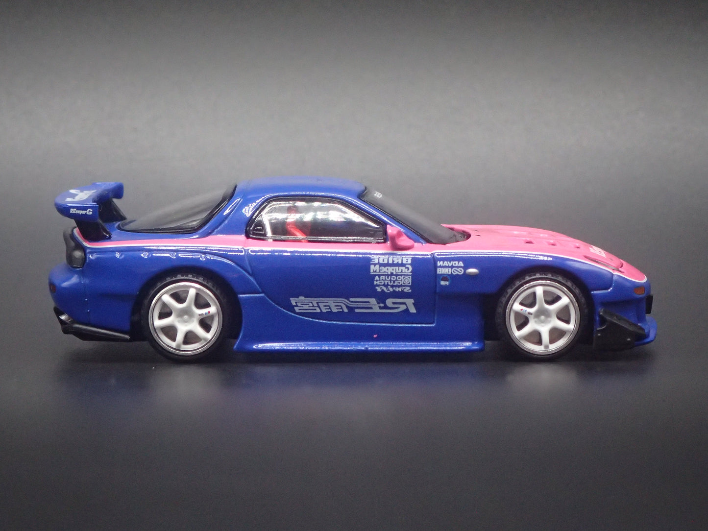 MAZDA RX7 JDM RE AMEMIYA BLUE 1:64 SCALE COLLECTIBLE DIORAMA DIECAST MODEL CAR