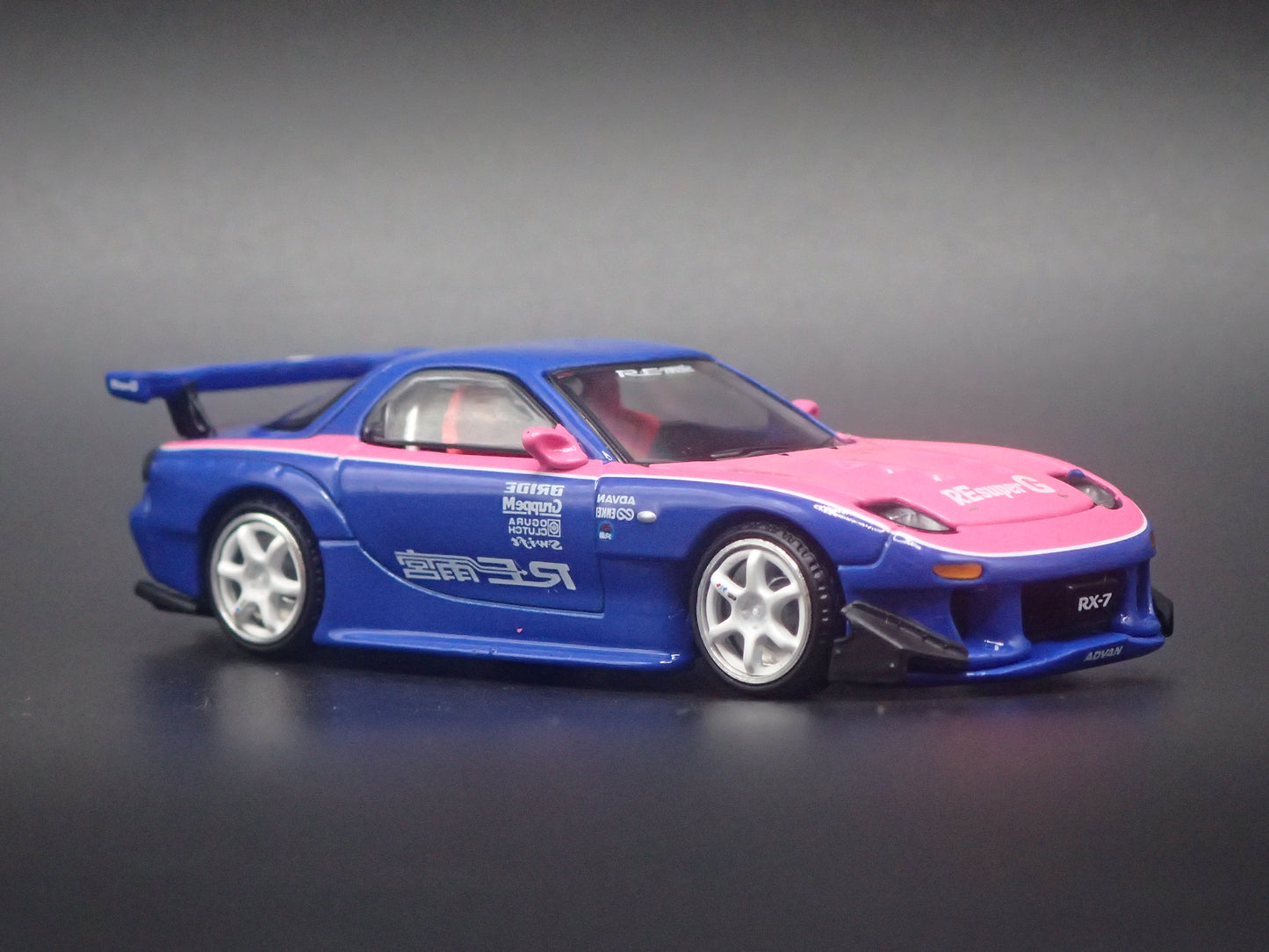 MAZDA RX7 JDM RE AMEMIYA BLUE 1:64 SCALE COLLECTIBLE DIORAMA DIECAST MODEL CAR