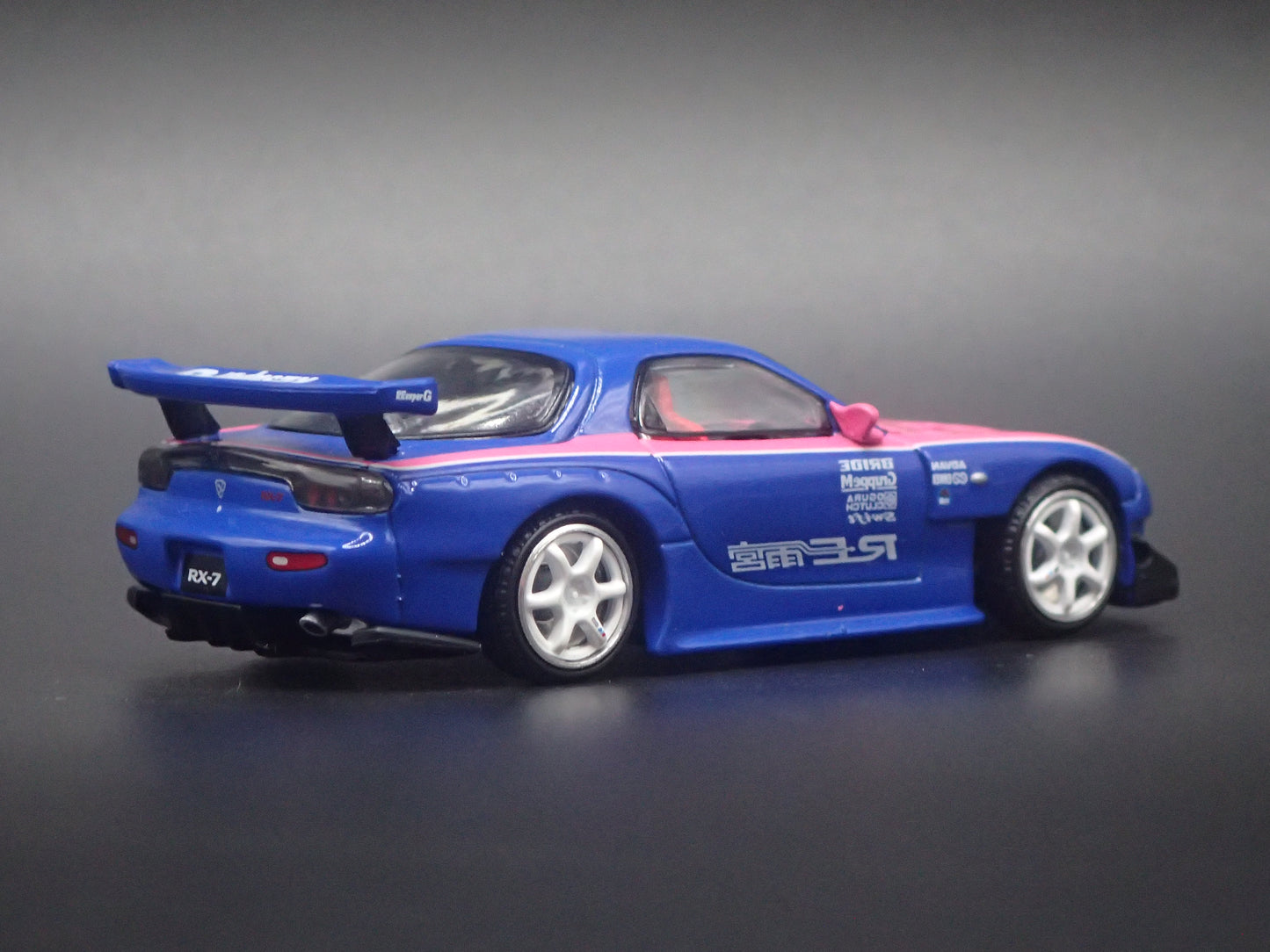 MAZDA RX7 JDM RE AMEMIYA BLUE 1:64 SCALE COLLECTIBLE DIORAMA DIECAST MODEL CAR