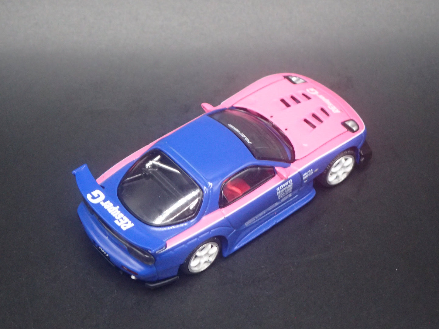 MAZDA RX7 JDM RE AMEMIYA BLUE 1:64 SCALE COLLECTIBLE DIORAMA DIECAST MODEL CAR
