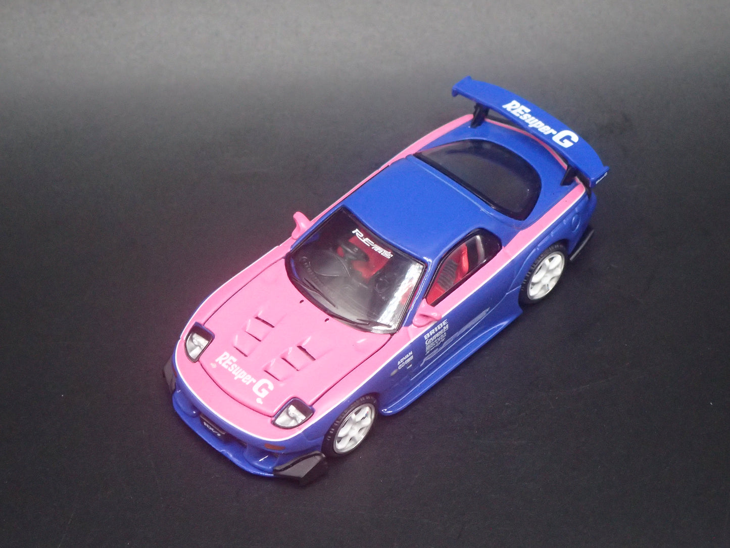 MAZDA RX7 JDM RE AMEMIYA BLUE 1:64 SCALE COLLECTIBLE DIORAMA DIECAST MODEL CAR