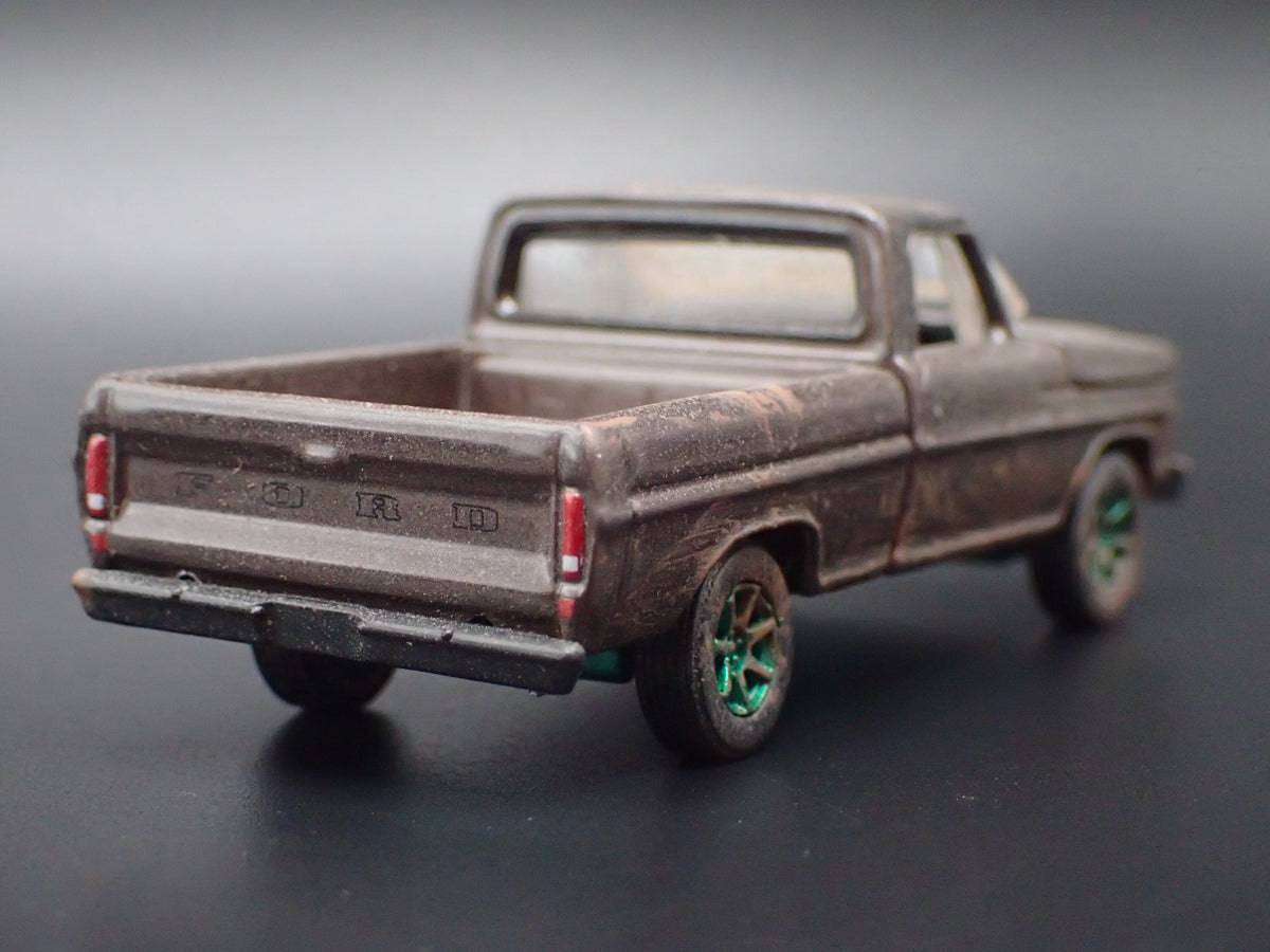 1970 70 FORD F100 SHORT BED PICKUP TRUCK MUDDY CUSTOM 1/64 DIECAST CAR