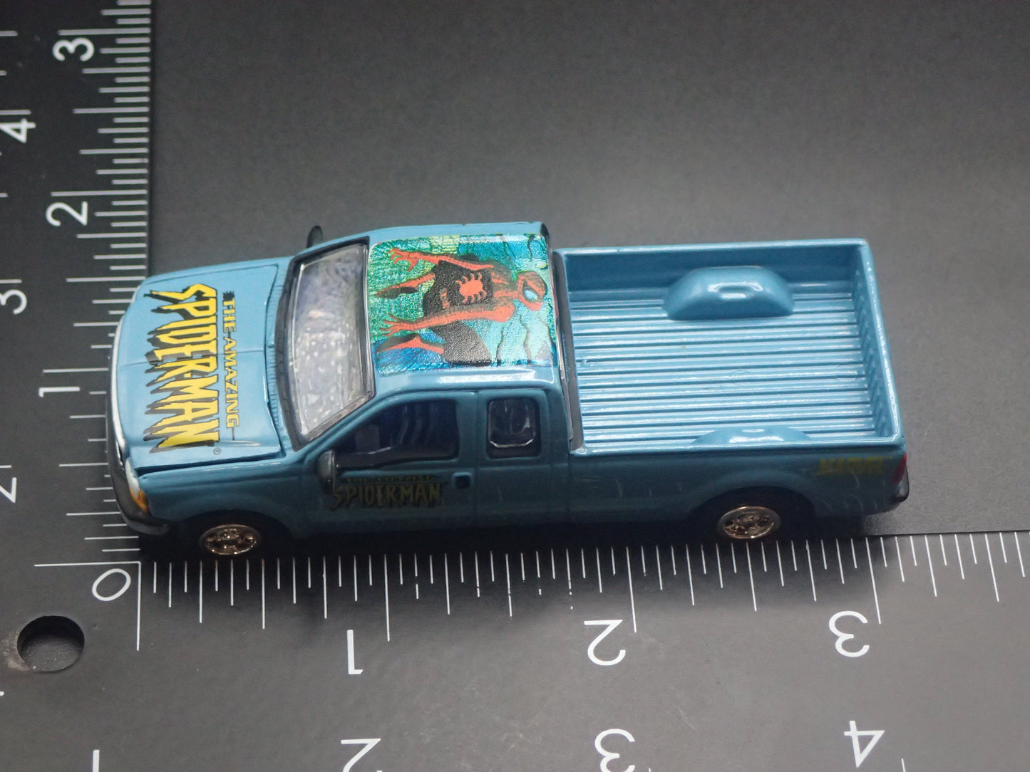 1999-2007 FORD F250 4X4 SUPER CAB PICKUP TRUCK SPIDERMAN 1:64 SCALE DIECAST MODEL CAR
