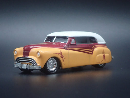 1941 41 PHAETON GEORGE BARRIS CUSTOM YELLOW 1/64 SCALE DIECAST MODEL CAR