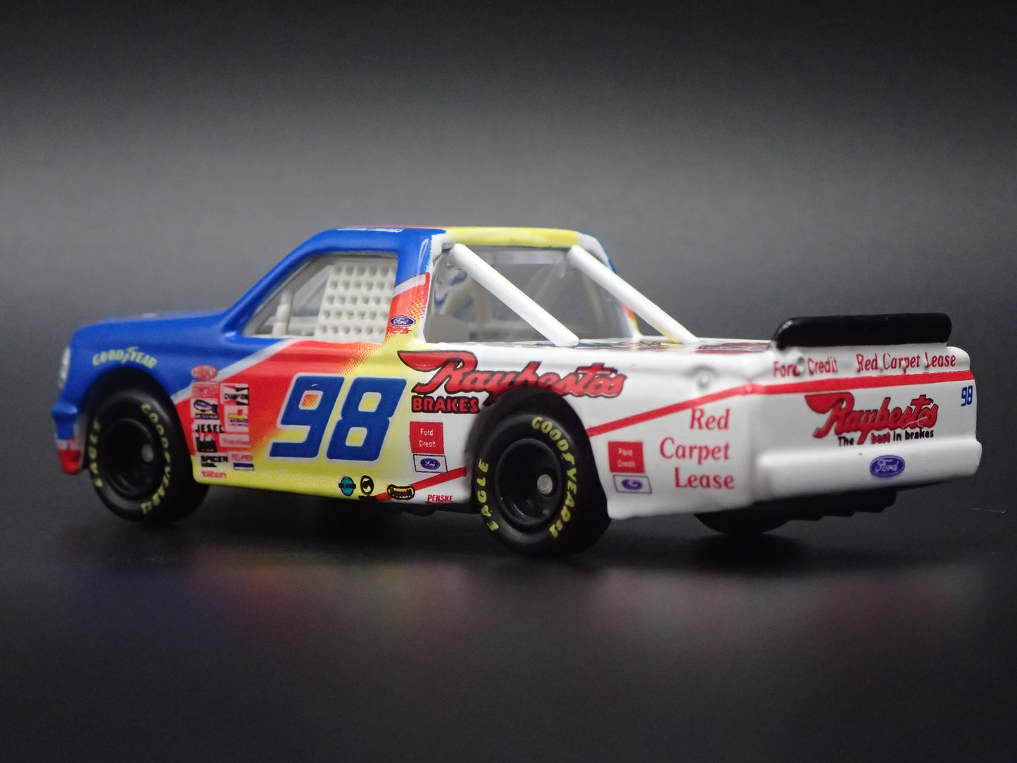 1995 95 FORD F150 #98 BUTCH MILLER RAYBESTOS NASCAR TRUCK 1:64 DIECAST CAR