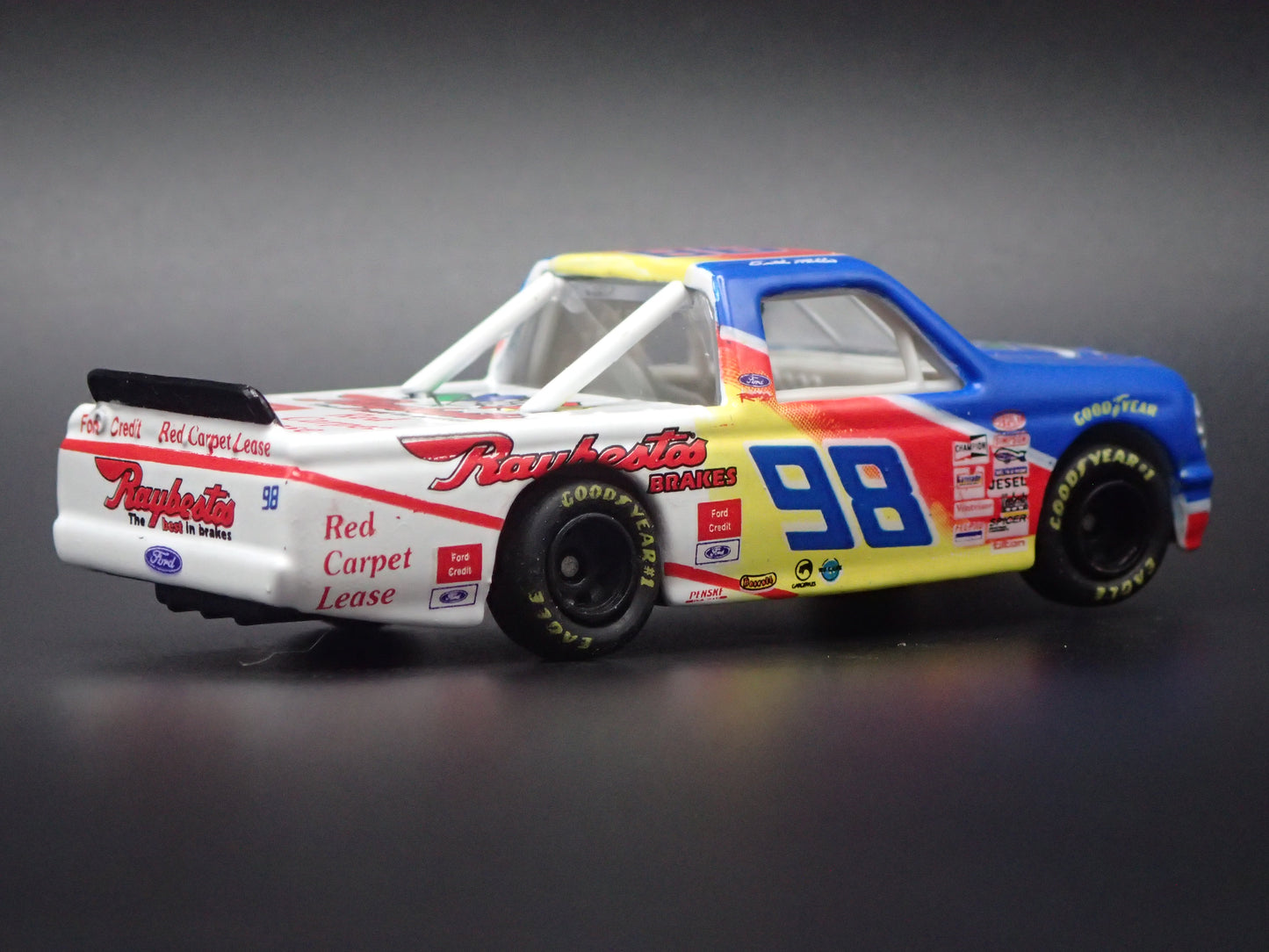 1995 95 FORD F150 #98 BUTCH MILLER RAYBESTOS NASCAR TRUCK 1:64 DIECAST CAR