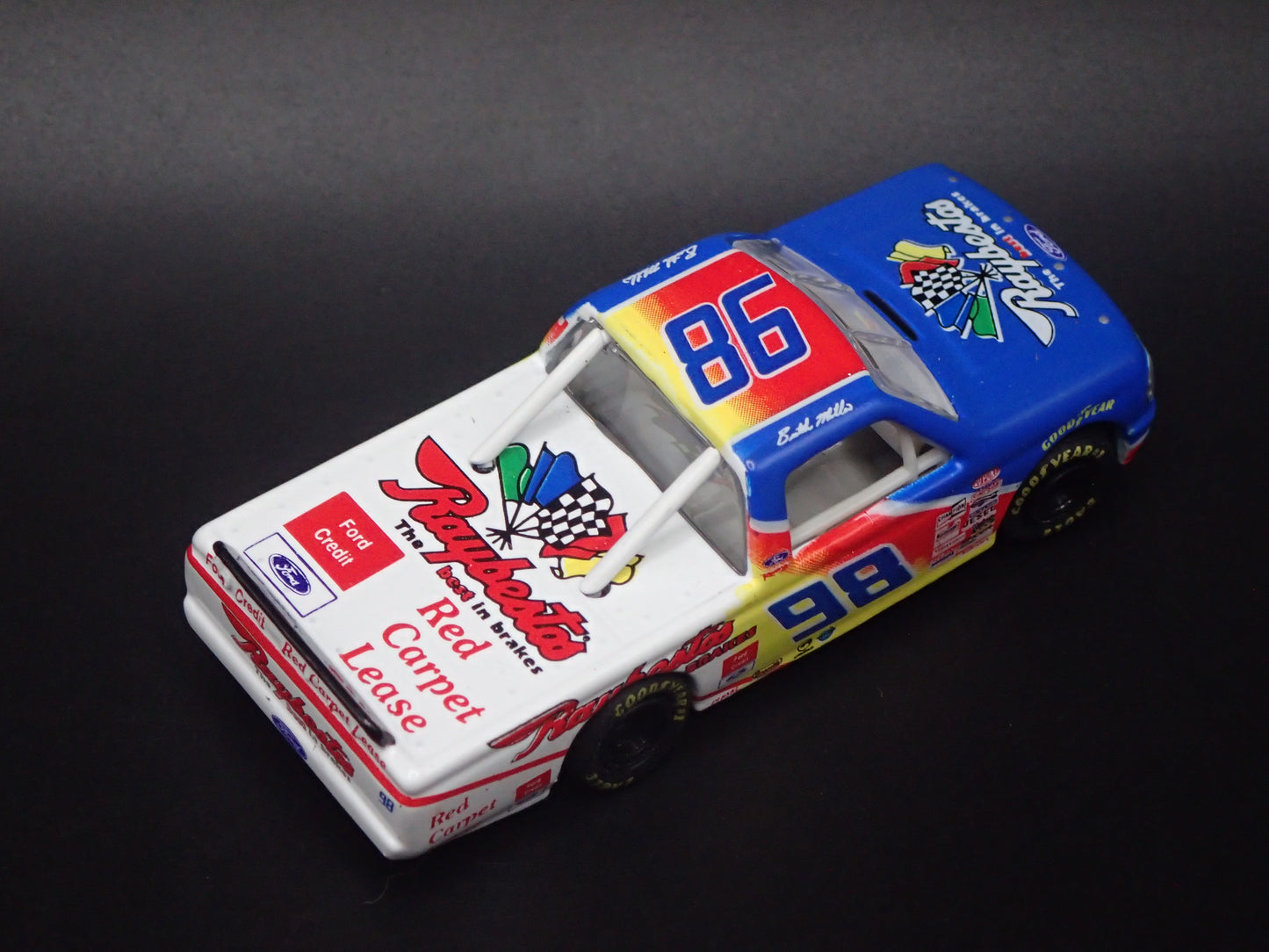1995 95 FORD F150 #98 BUTCH MILLER RAYBESTOS NASCAR TRUCK 1:64 DIECAST CAR