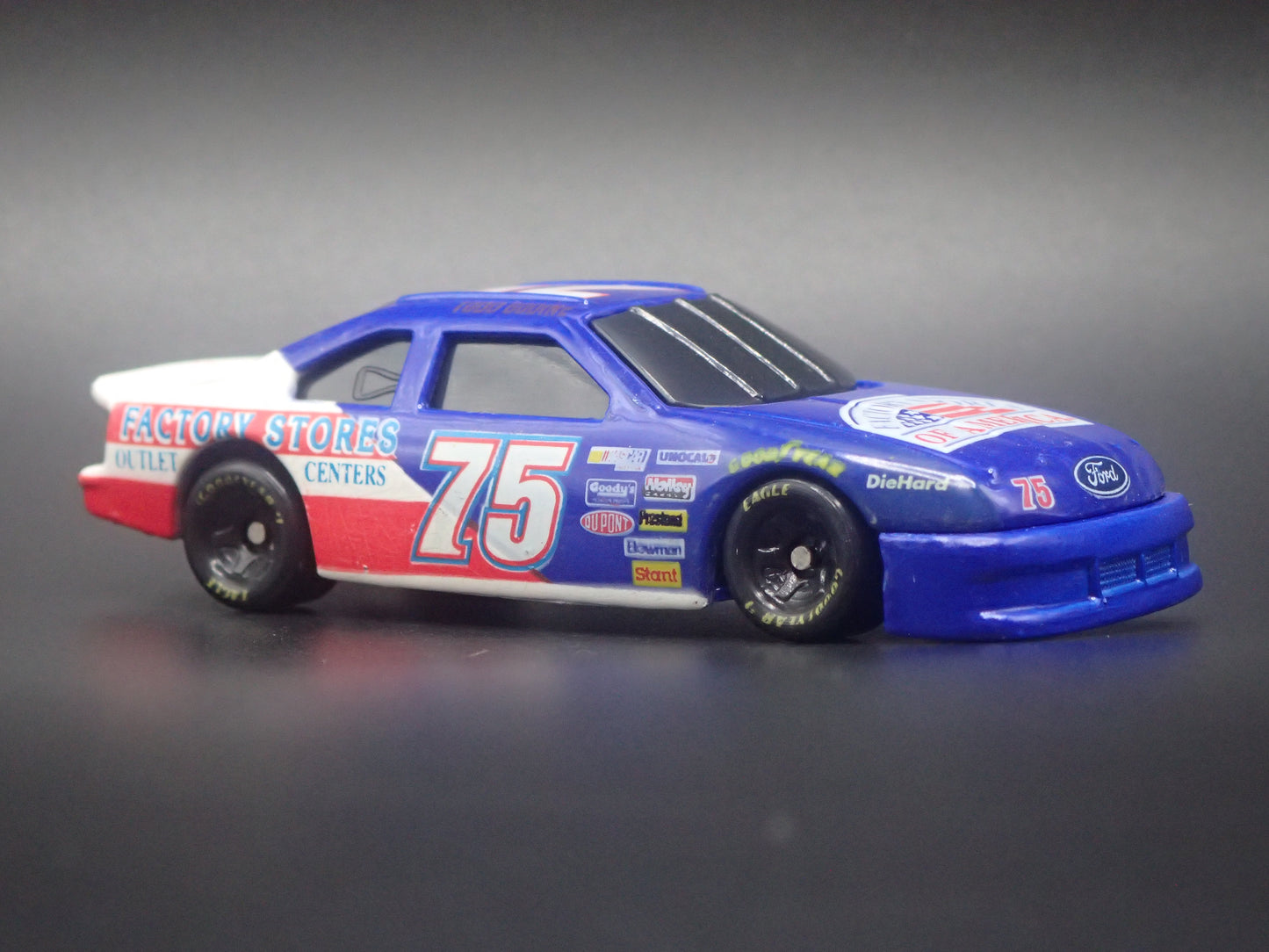 1994 94 FORD THUNDERBIRD 75 TODD BODINE NASCAR WEATHERED 1:64 SCALE DIECAST CAR