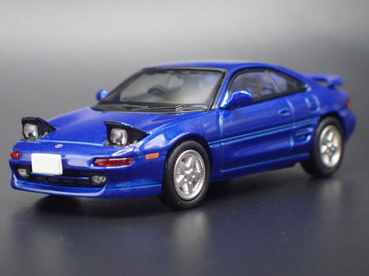 1989-1999 TOYOTA MR2 SW20 INITIAL D BLUE 1/64 SCALE DIECAST MODEL CAR-Burning Rubber Toy Company