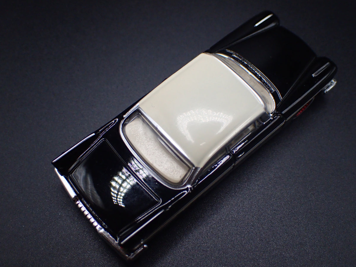 1957 PLYMOUTH BELVEDERE BLACK 1/64 SCALE COLLECTIBLE DIORAMA DIECAST MODEL CAR