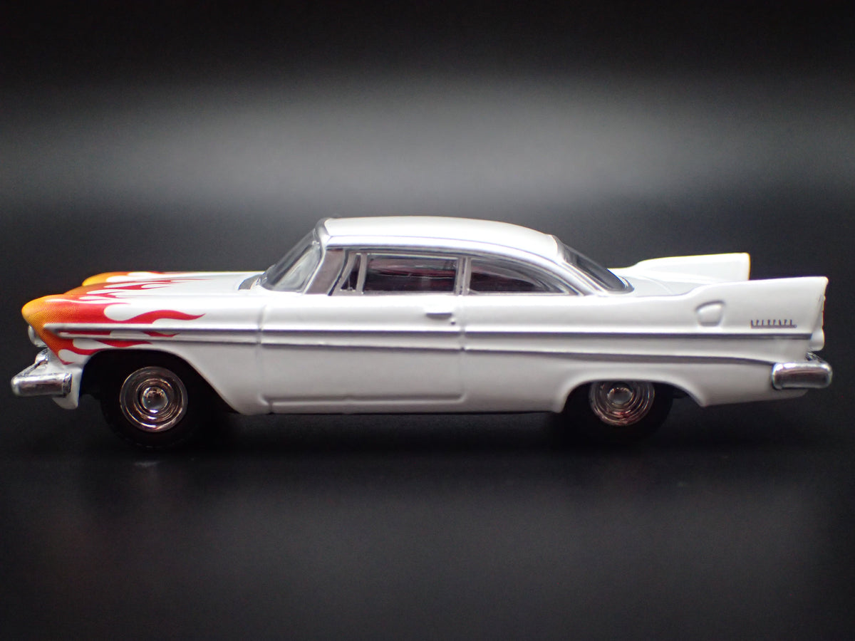 1957 57 PLYMOUTH FURY WHITE 1/64 SCALE COLLECTIBLE DIORAMA DIECAST MODEL CAR