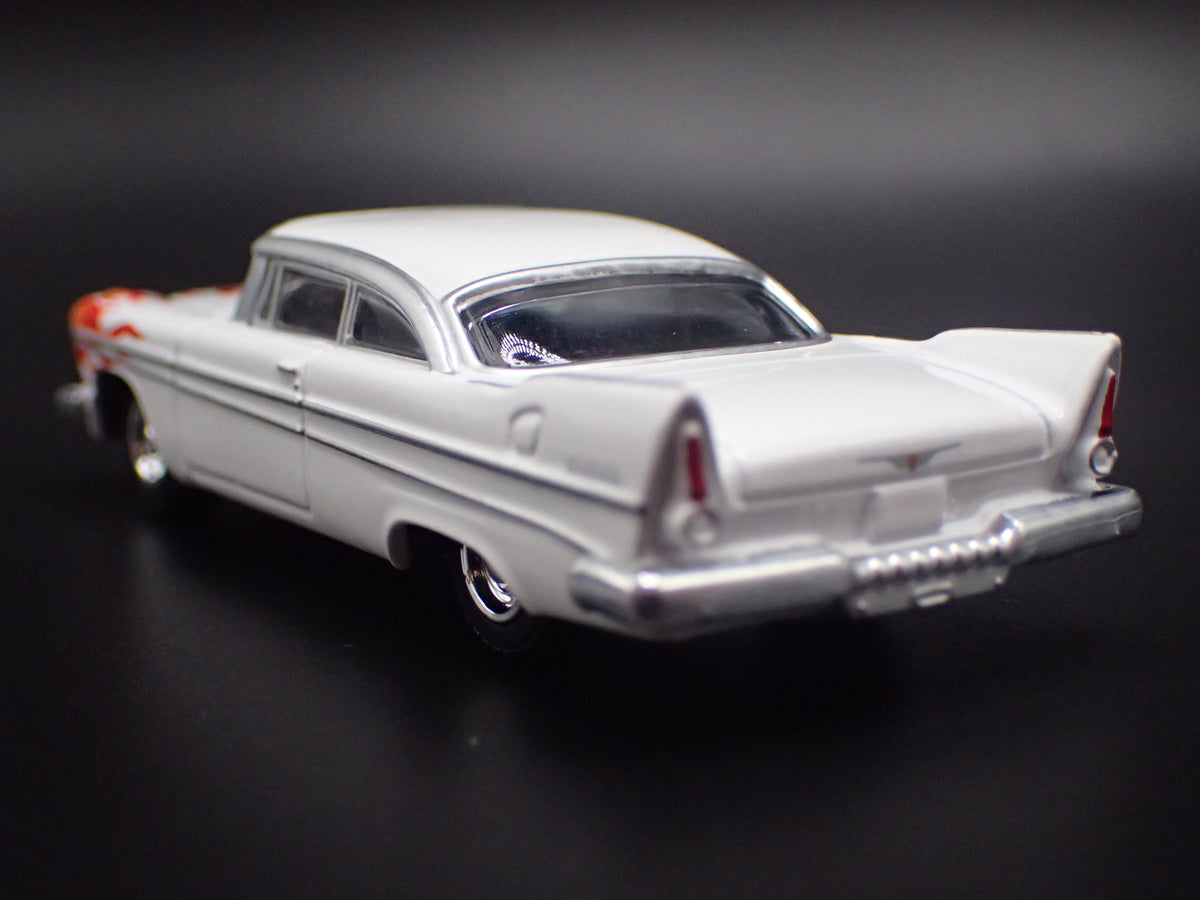 1957 57 PLYMOUTH FURY WHITE 1/64 SCALE COLLECTIBLE DIORAMA DIECAST MODEL CAR